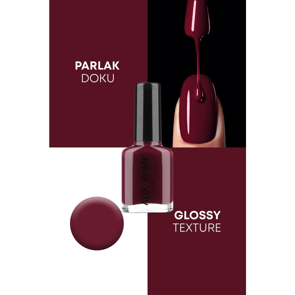 Alix Avien Bordo Oje 107 - Yüksek Pigmentli Uzun Süreli Kalıcılık Hızlı Kuruma - Nail Lacquer 107 Oje Fiyatı