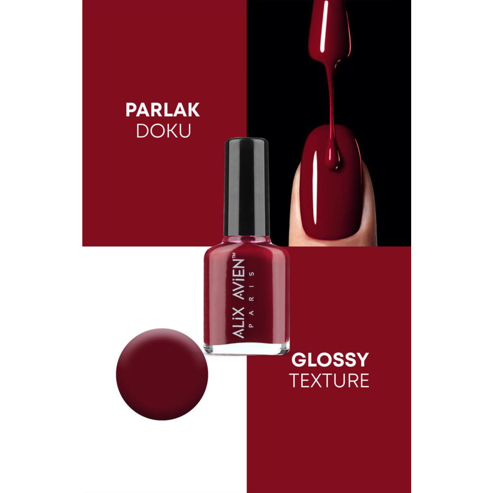 Alix Avien Bordo Oje 17 - Yüksek Pigmentli Uzun Süreli Kalıcılık Hızlı Kuruma - Nail Lacquer 17 Oje Fiyatı