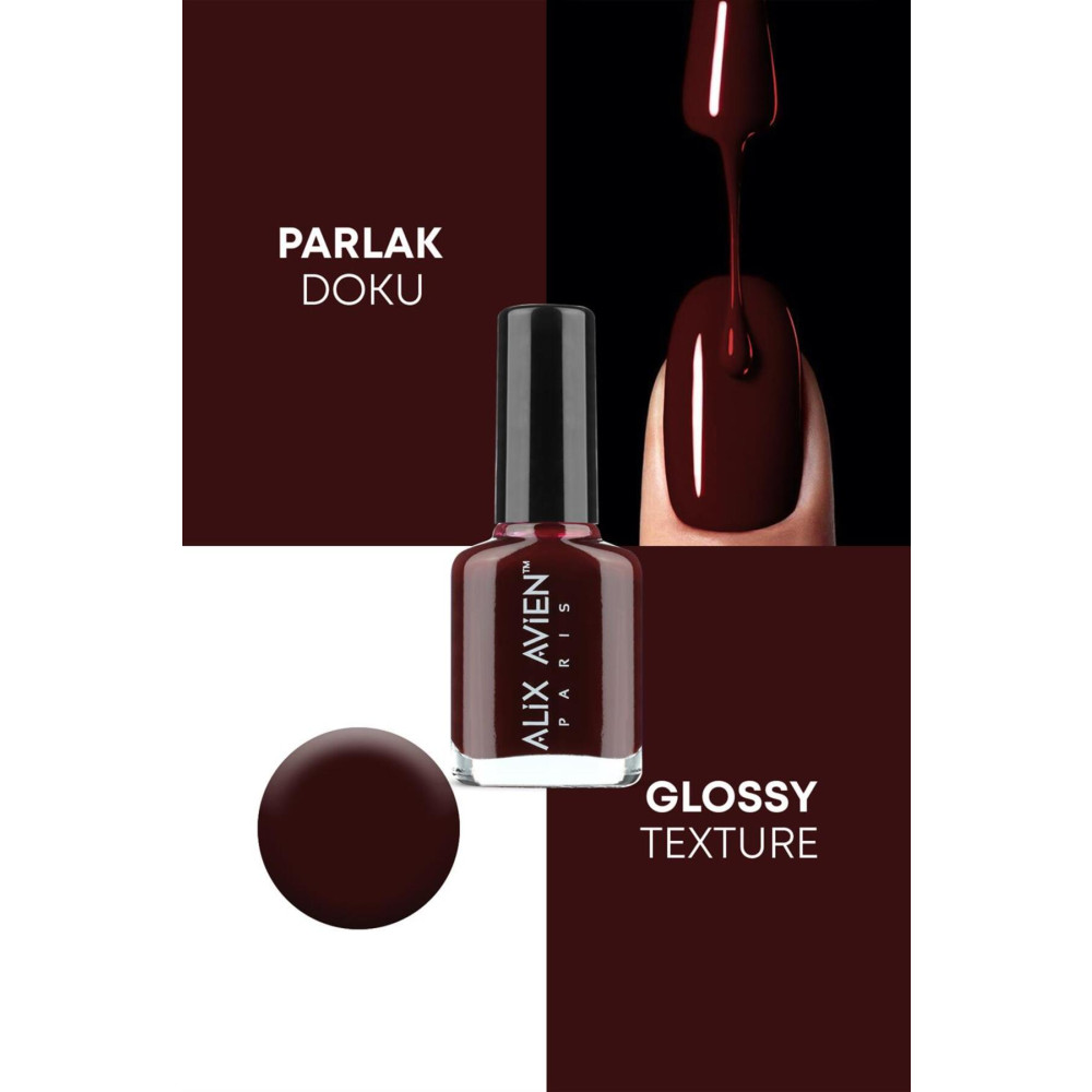 Alix Avien Bordo Oje 22 - Yüksek Pigmentli Uzun Süreli Kalıcılık Hızlı Kuruma - Nail Lacquer 22 Oje Fiyatı