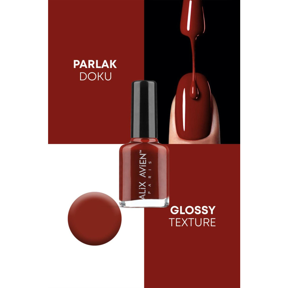 Alix Avien Kiremit Kahve Oje 12 - Yüksek Pigmentli Uzun Süreli Kalıcılık Hızlı Kuruma - Nail Lacquer 12 Oje Fiyatı