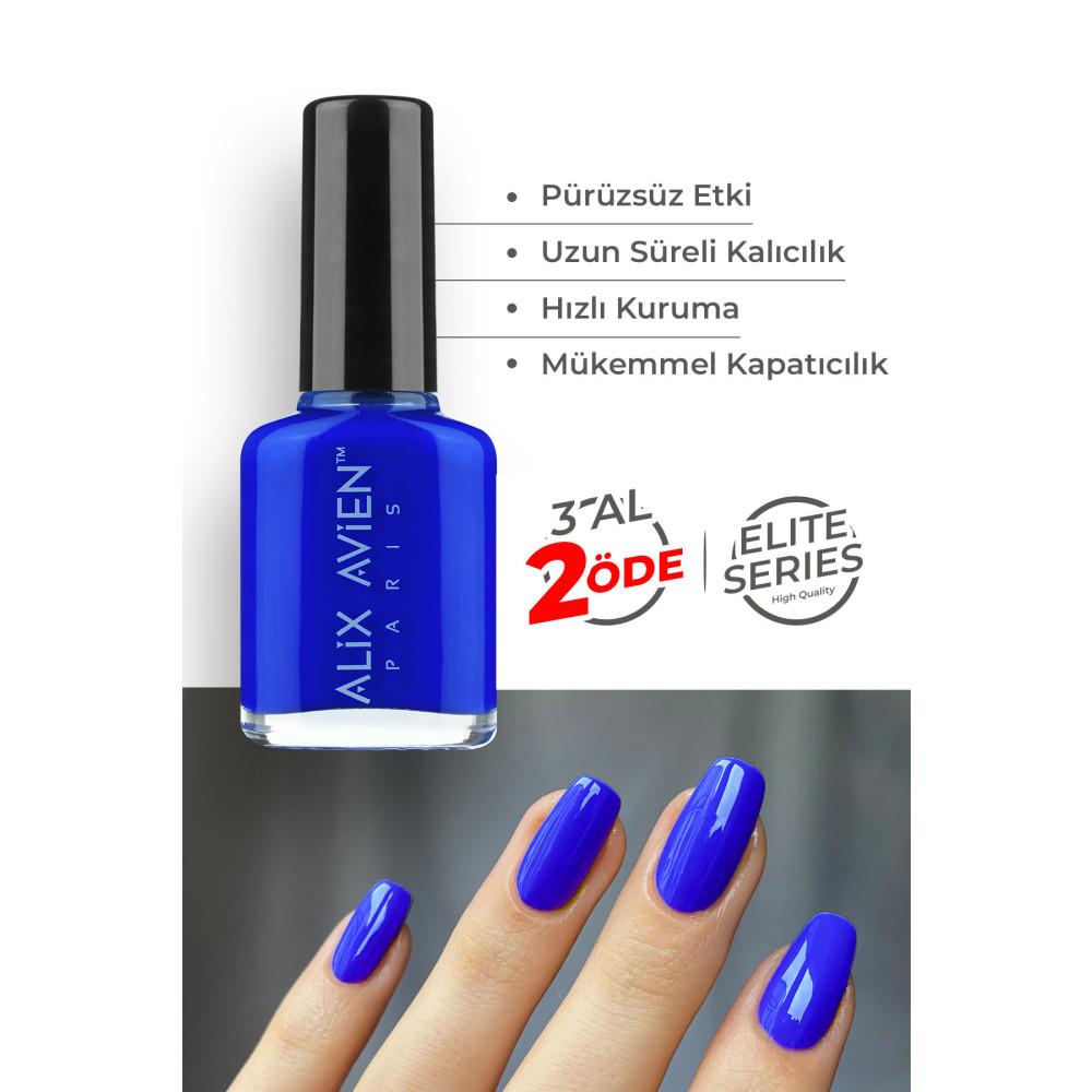 Alix Avien Koyu Mavi Oje 24 - Yüksek Pigmentli Uzun Süreli Kalıcılık Hızlı Kuruma - Nail Lacquer 24 Oje Fiyatı