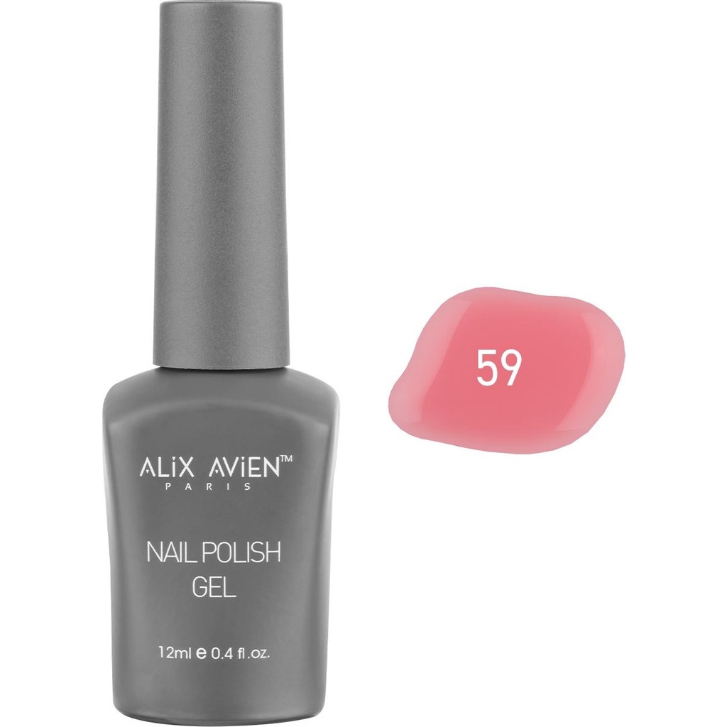 Alix Avien Koyu Pembe Kalıcı Oje 59-Yoğun Renk Veren Jel Oje 12 ml-Nail UV Gel Polish 59 Oje Fiyatı