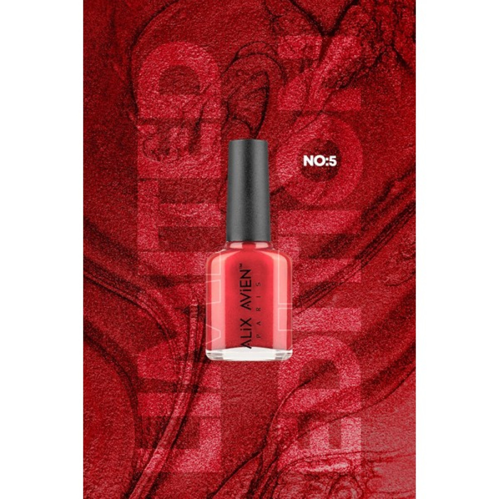 Alix Avien Limited Edition Işıltılı Kırmızı Oje - Pigmentli Uzun Süreli Kalıcı Hızlı Kuruma-Nail Lacquer No:5 Oje Fiyatı
