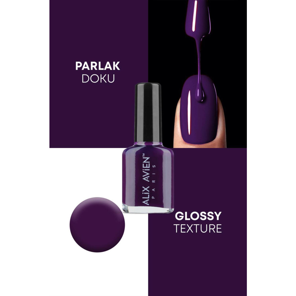 Alix Avien Mor Oje 20 - Yüksek Pigmentli Uzun Süreli Kalıcılık Hızlı Kuruma - Nail Lacquer 20 Oje Fiyatı