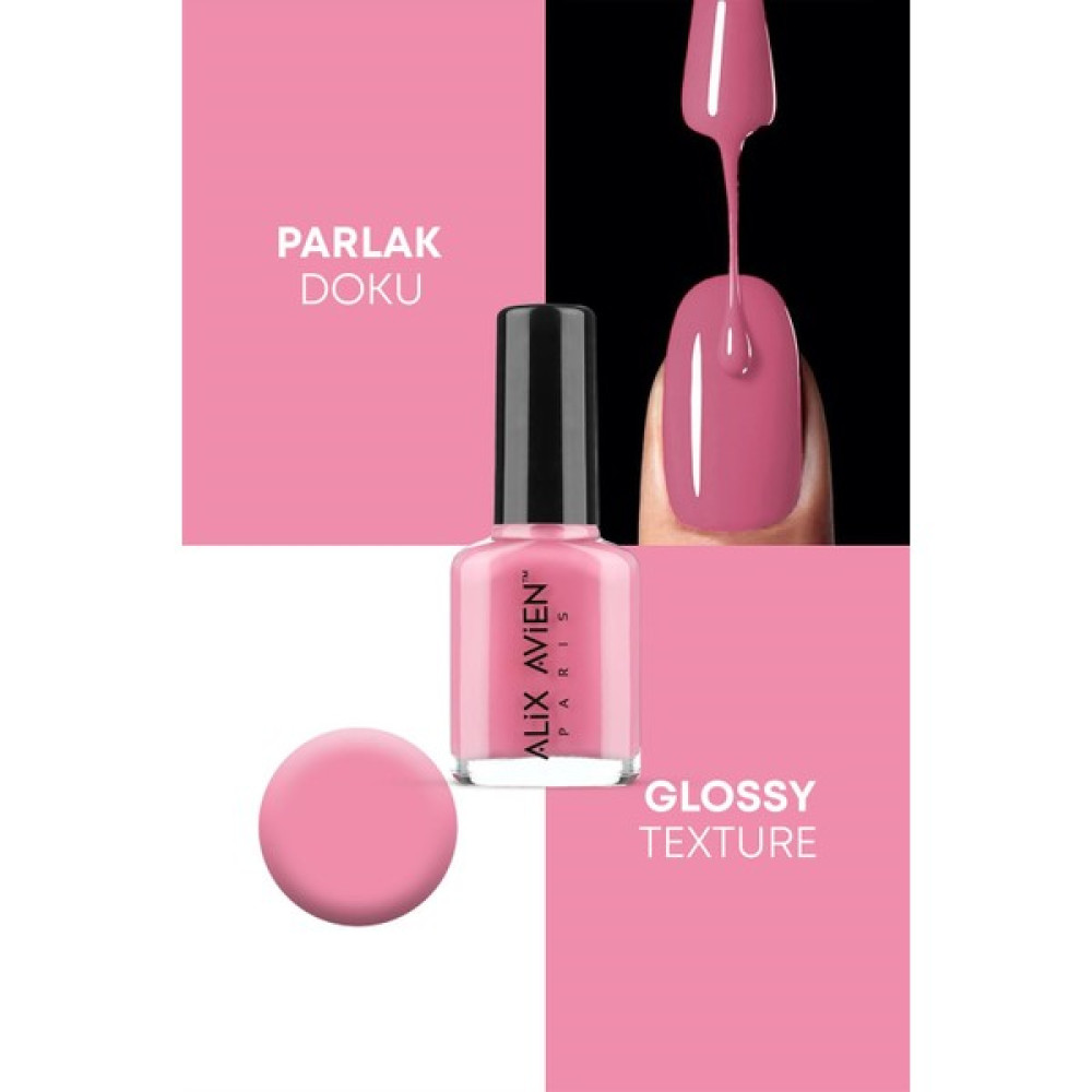 Alix Avien Oje 95 - Yüksek Pigmentli Uzun Süreli Kalıcılık Hızlı Kuruma - Nail Lacquer 95 - Pembe Oje Fiyatı