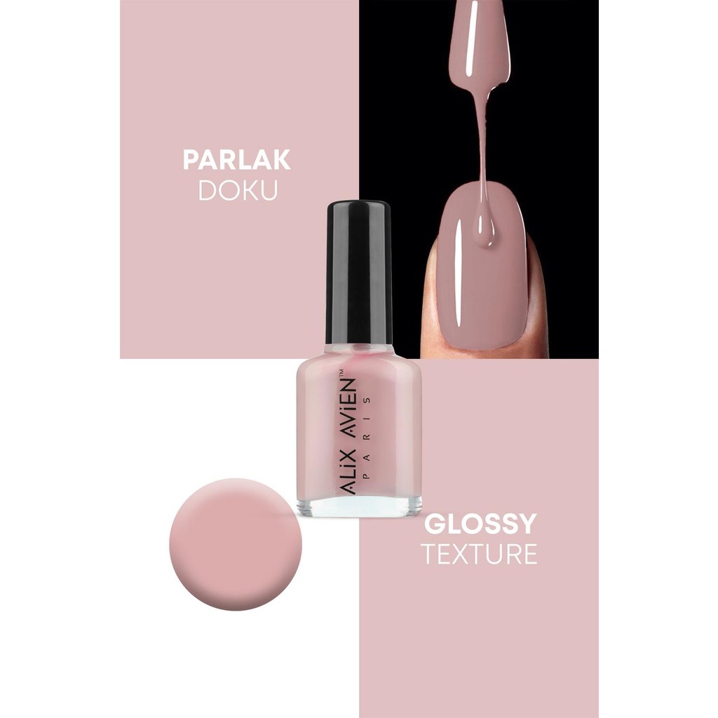 Alix Avien Pembe Nude Oje 46 - Yüksek Pigmentli Uzun Süreli Kalıcılık Hızlı Kuruma - Nail Lacquer 46 Oje Fiyatı
