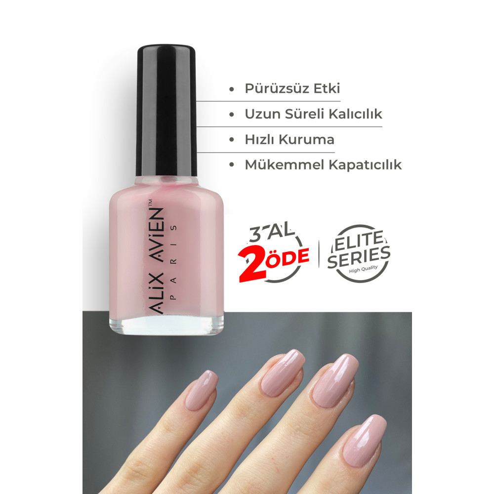 Alix Avien Pembe Nude Oje 46 - Yüksek Pigmentli Uzun Süreli Kalıcılık Hızlı Kuruma - Nail Lacquer 46 Oje Fiyatı