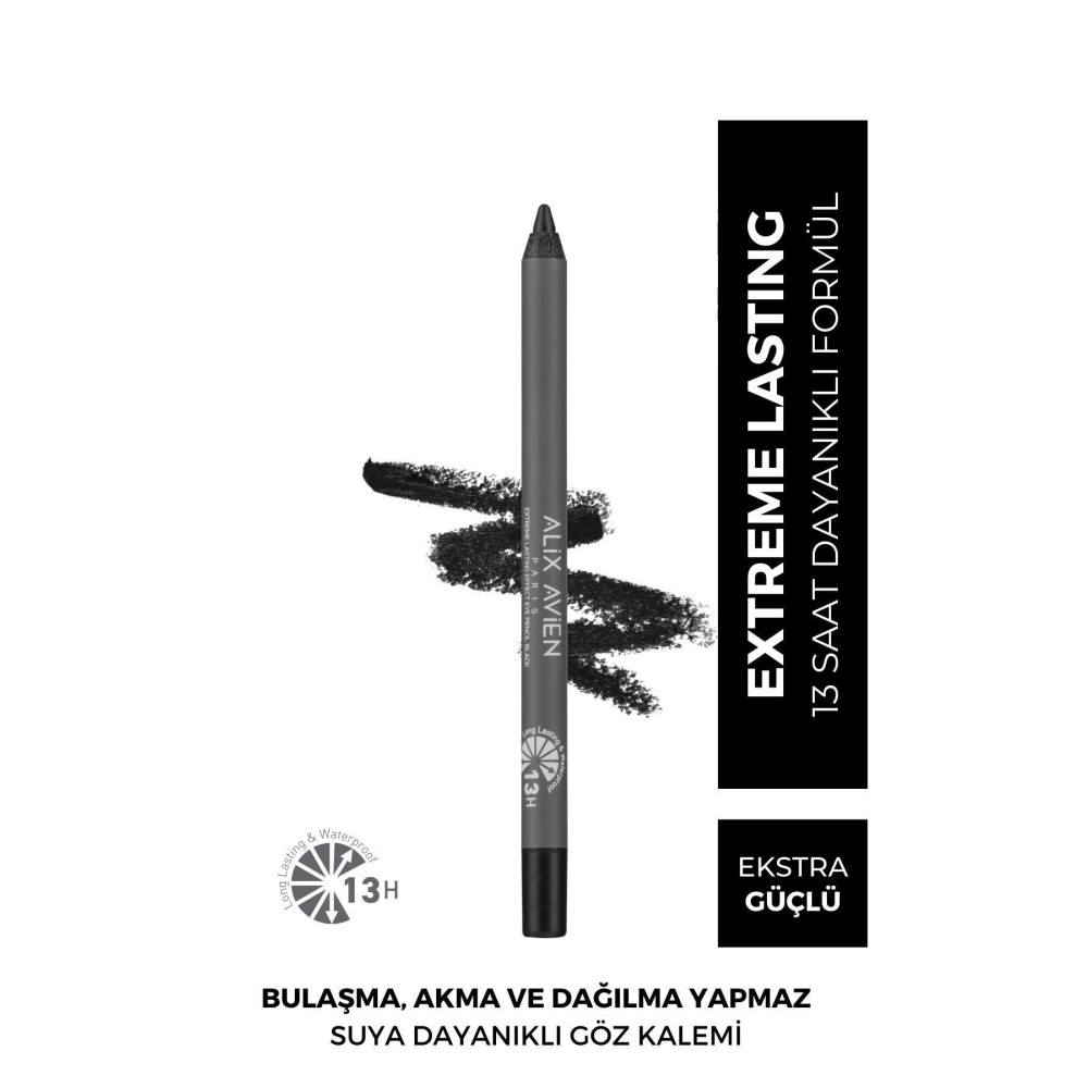 Alix Avien Suya Dayanıklı Siyah Göz Kalemi - 13 Saat Kalıcı Etki - Extreme Lasting Effect Eye Pencil Black Göz Kalemleri Fiyatı
