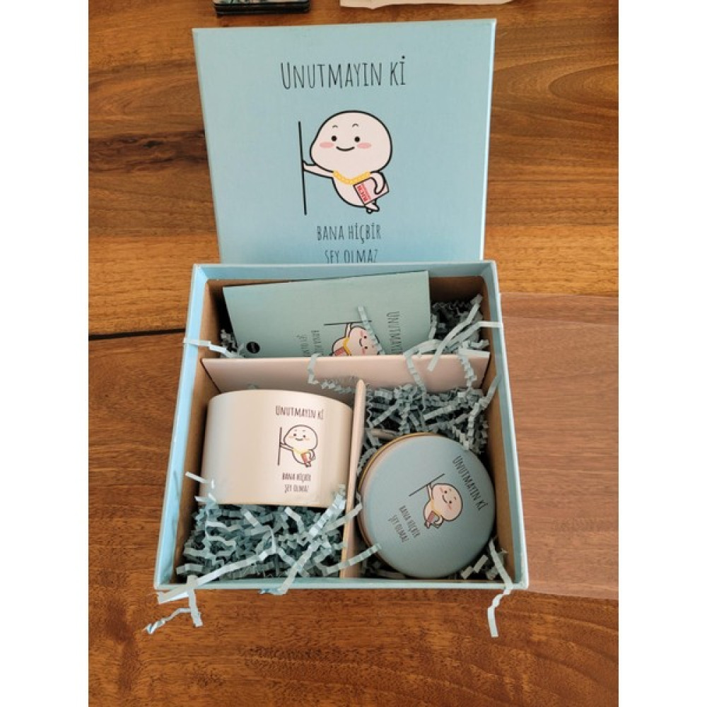 Aliyosso Vıp Kişisel Set Kupa Bardak & Kokulu Mum & Defter -Mavi - Mavi - Beyaz Oto Boyaları Fiyatı