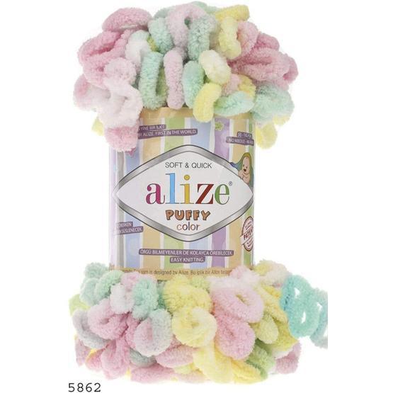 Alize 5862 5'li Puffy Color El Örgü İpi