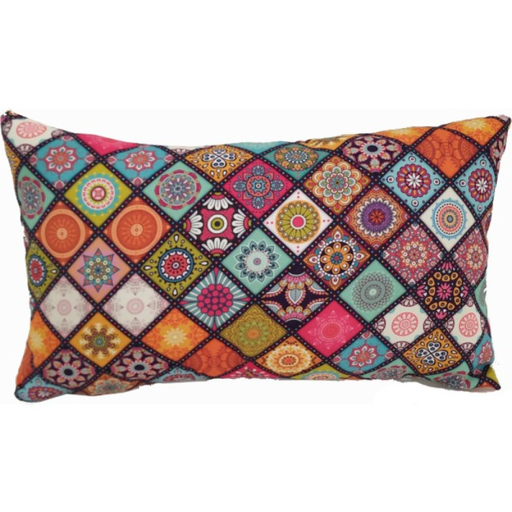 Alkan Homes Zigzag Desen Dijital Baskılı Dikdörtgen Kırlent Kılıfı - Renkli - 32 x 52 cm Kırlent / Mobilya Yastığı Fiyatı