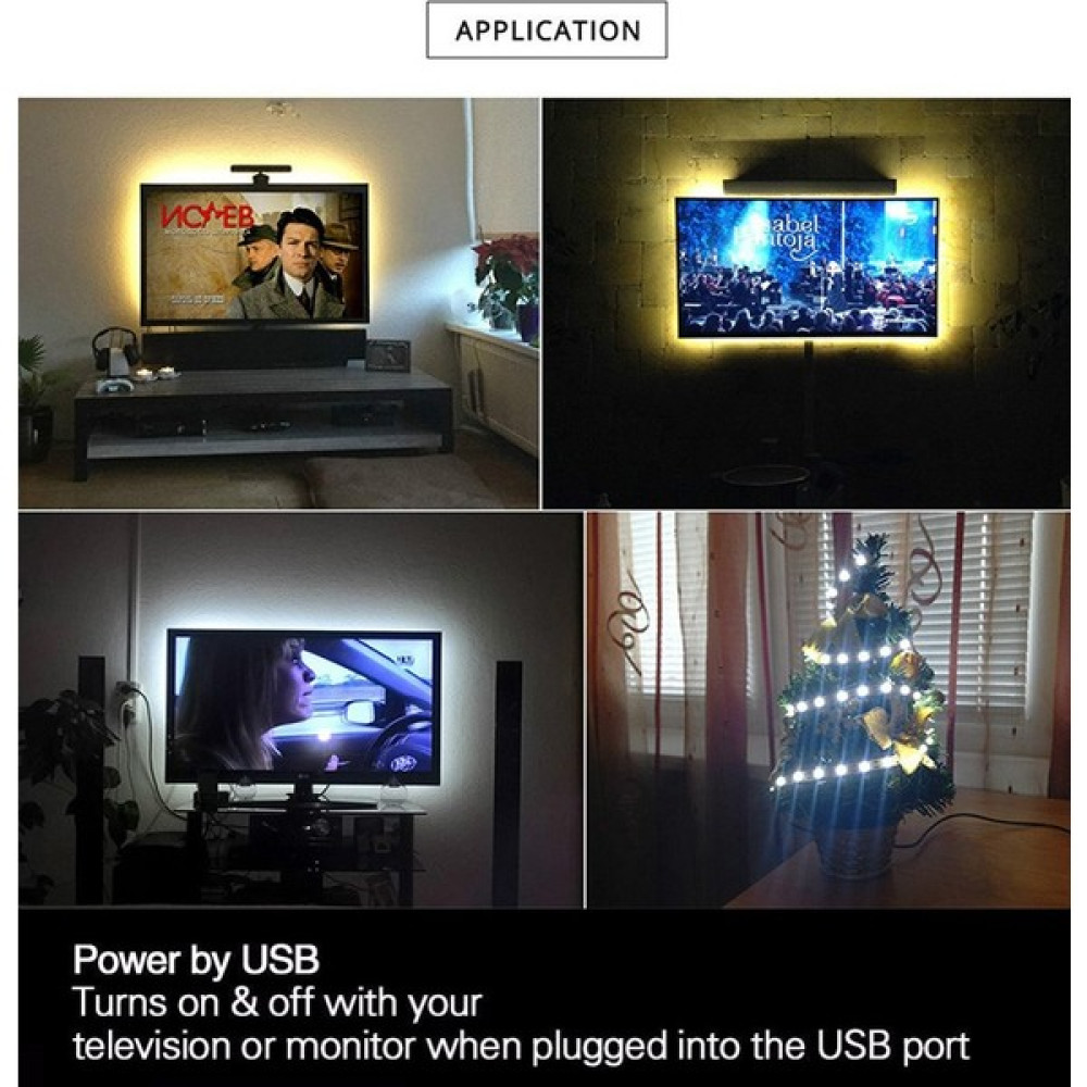 Alkese Gün Işığı "3m" Sarı Şerit LED Tv Arkası Tavan Içi Özel Günler Parti Kutlama Araç Içi Dolap Içi Led Işık Aydınlatma - 350 cm Led Aydınlatmalar Fiyatı