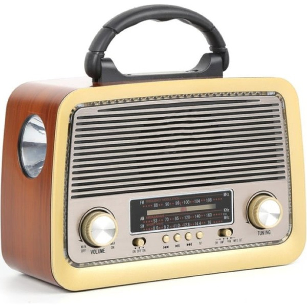 All Avcill 301 Şarjlı Nostaljik Görünümlü Fenerli Radyo Bluetoothlu Mp3 Çalar Radyo Müzik Kutusu RDL-4637 Mp3 - Kahverengi Alarmlı Saatler & Radyolar Fiyatı