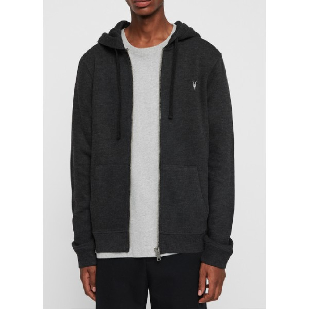 All Saints Erkek Jonah Zip Hoody tshirt MF066R U004934 - Koyu gri Erkek Sweatshirt Fiyatı