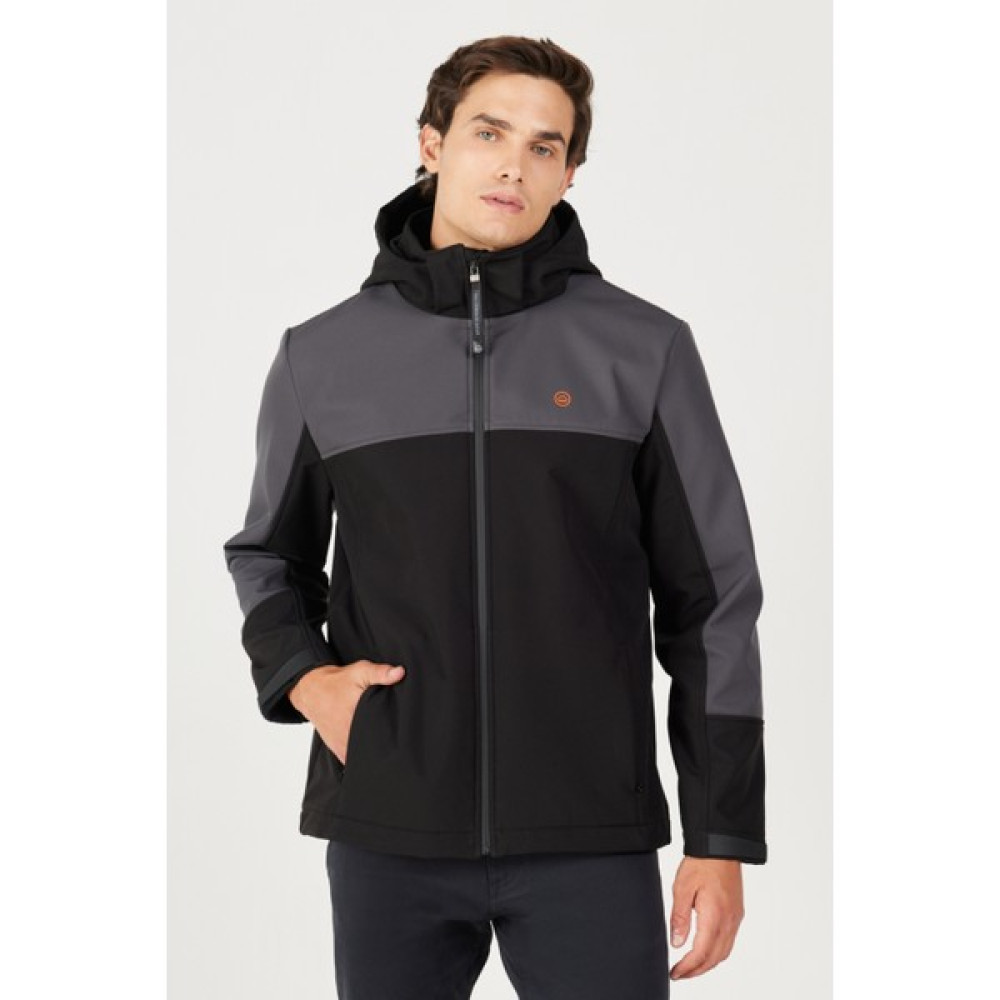 All Terrain Gear Regular Fit Normal Kesim Kapüşonlu Fermuarlı Siyah Ceket Erkek Mont Fiyatı