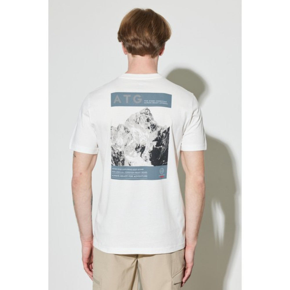 All Terrain Gear X Wrangler All Terrain Gear Regular Fit %100 Pamuk Bisiklet Yaka Kırık Beyaz Tişört Erkek T-shirt Fiyatı