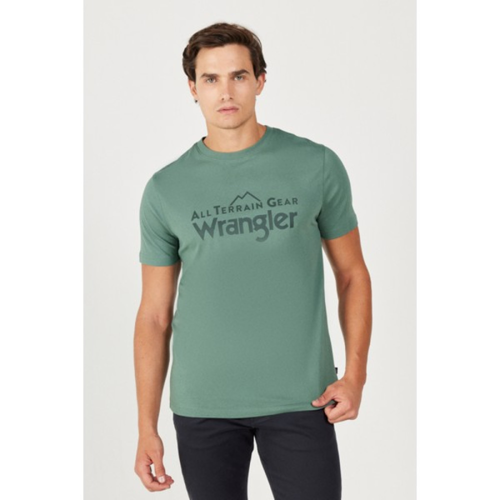 All Terrain Gear X Wrangler All Terrain Gear Regular Fit Normal Kesim Pamuk Bisiklet Yaka Yeşil Tişört Bayan T-shirt Fiyatı