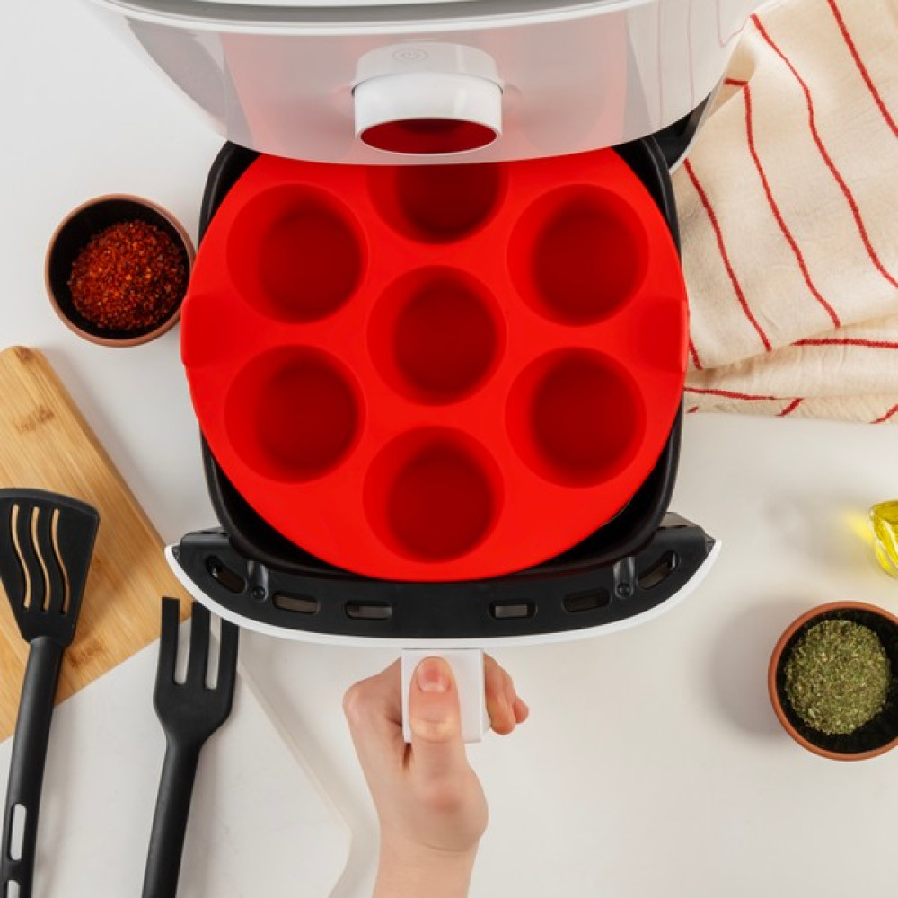 All Wear Silikon Airfryer Muffin Kek Kalıbı Kırmızı Kek Kalıpları Fiyatı