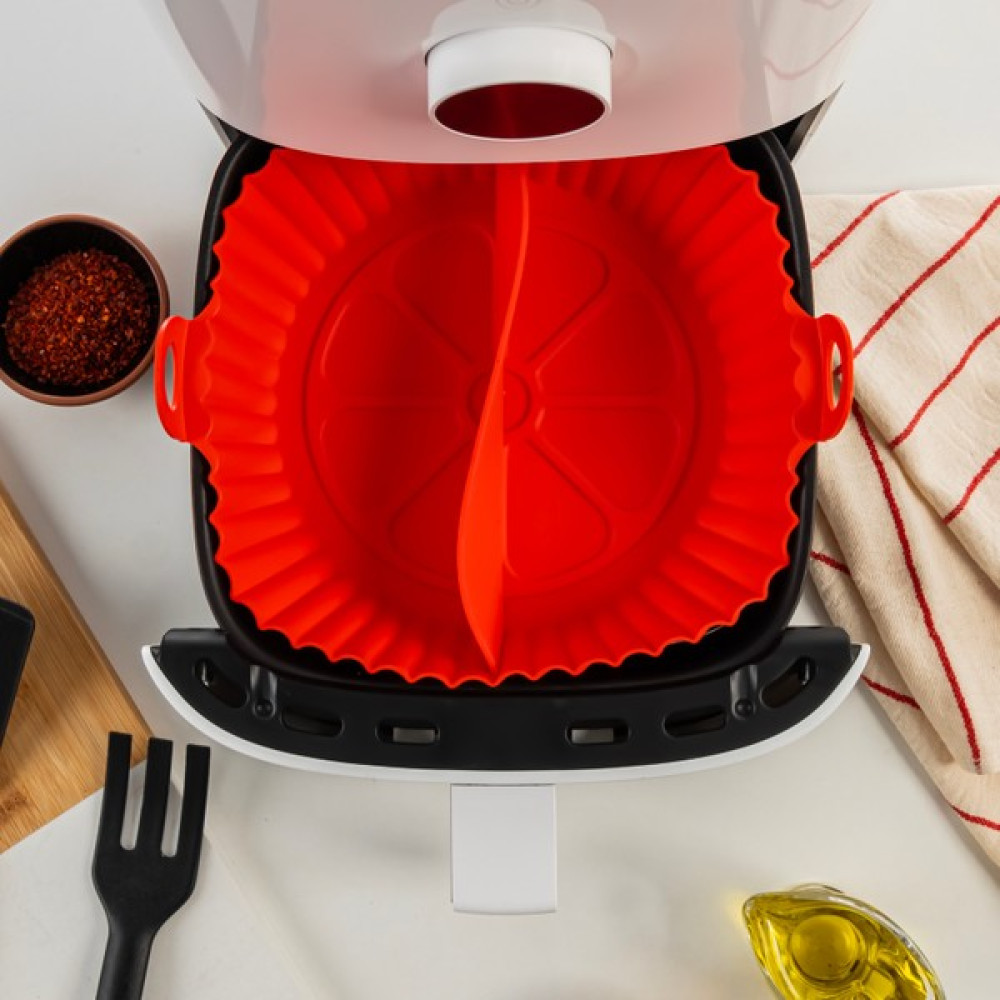 All Wear Silikon Bömeli Airfryer Pişirme Kabı Kırmızı Kek Kalıpları Fiyatı