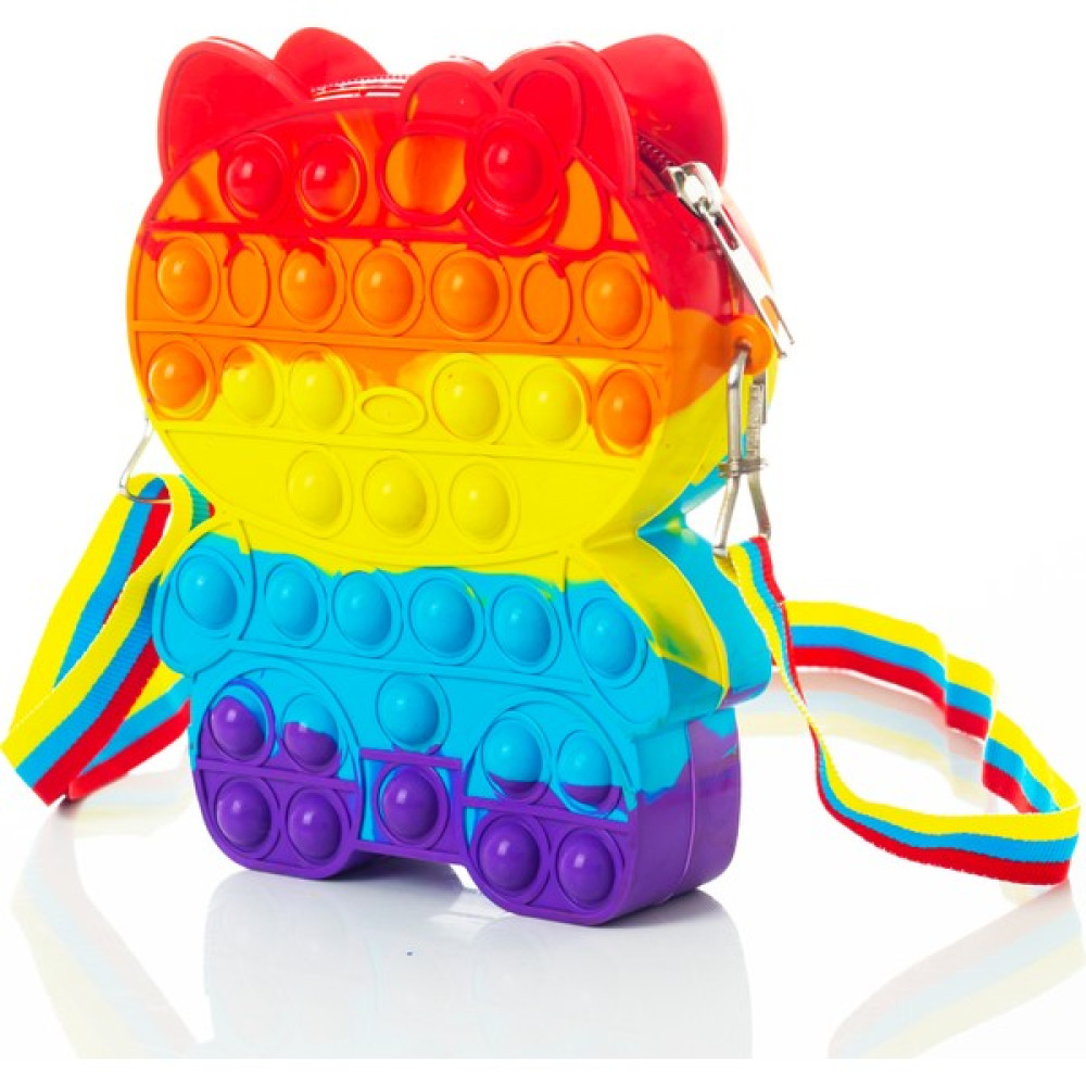 All Wear Silikon Popit Omuz Çantası, Hello Kitti, Gökkuşağı Bayan Çanta ve Cüzdan Fiyatı
