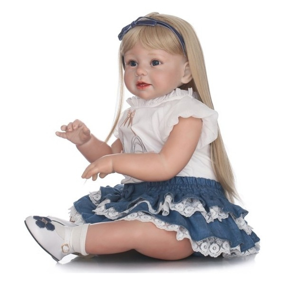 All1 Silikon Reborn Toddler Doll Bebek Kız Uzun Düz (Yurt Dışından) Bebek Oyuncakları Fiyatı