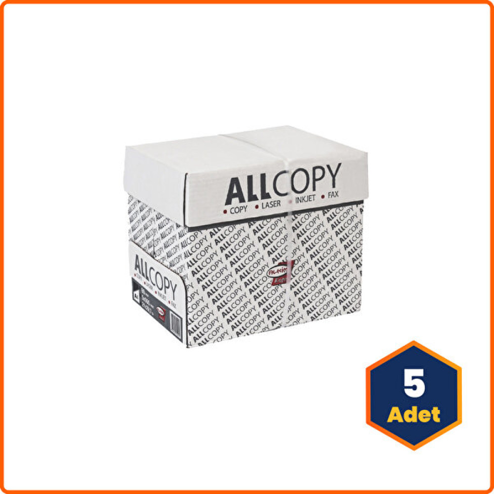 Allcopy A4 Fotokopi Kağıdı Beyaz 80 gr 5 Paket 2.500 sayfa Fotokopi Kağıdı Fiyatı