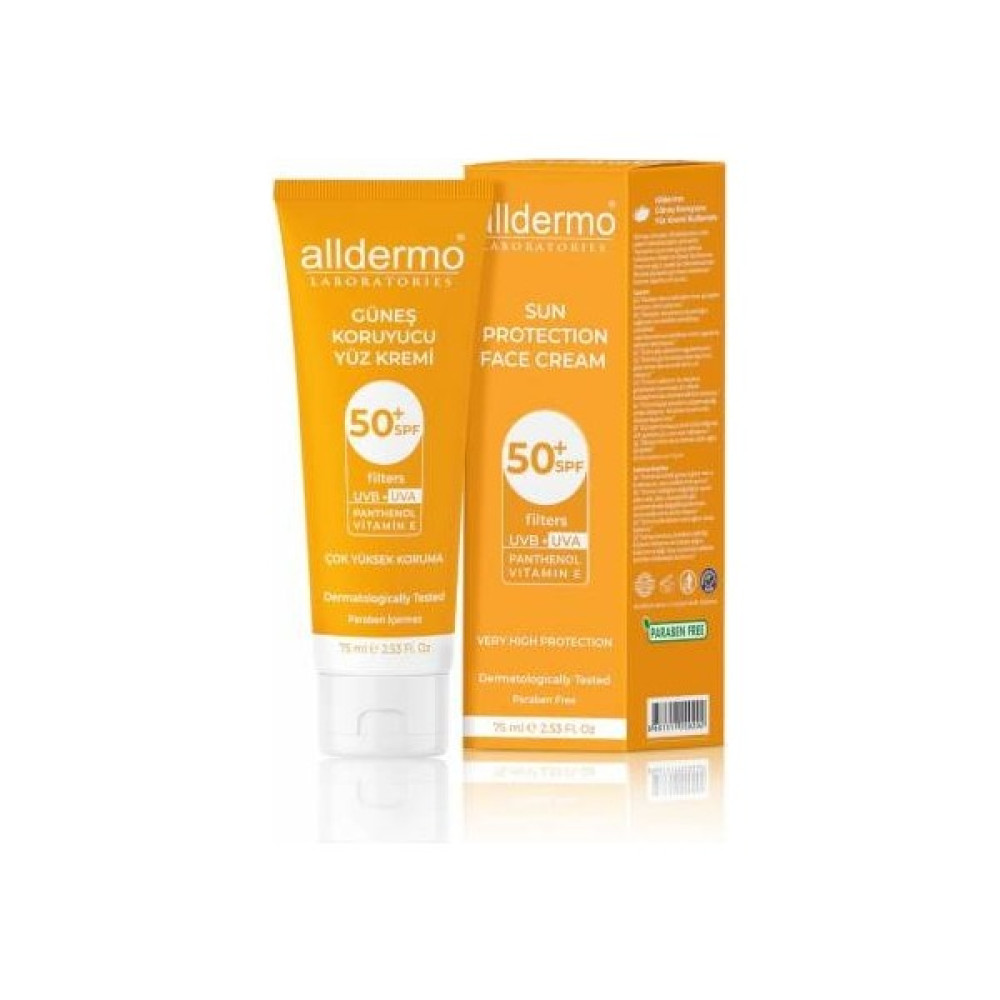 Alldermo 75 ml Güneş Koruyucu Yüz Kremi 50+Spf Güneş Kremleri ve Losyonları Fiyatı