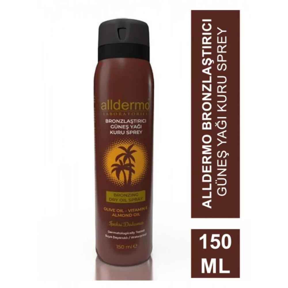Alldermo Bronzlastırıcı Gunes Yagı Kuru Sprey Dry Oıl 150 Ml Bronzlaştırıcılar Fiyatı