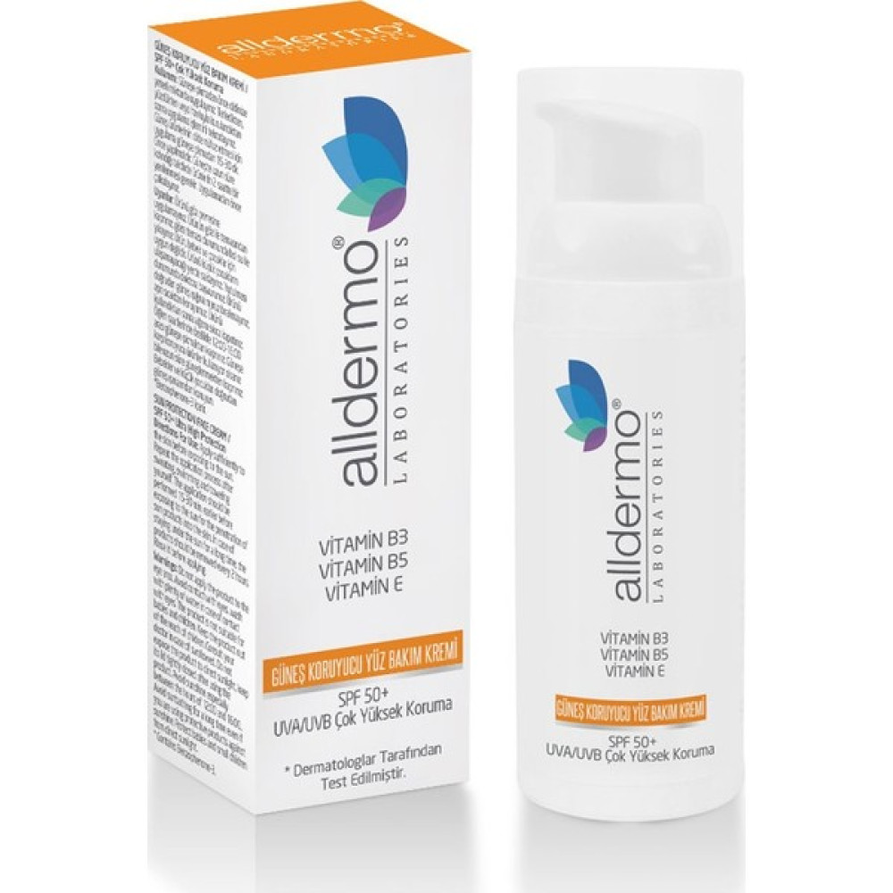 Alldermo Güneş Koruyucu Yüz Bakım Kremi Spf 50+ 50 ml Güneş Kremleri ve Losyonları Fiyatı