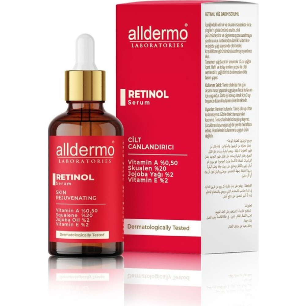 Alldermo Retinol Cilt Canlandırıcı Serum 30 ml Anti-Aging / Yaşlanma Karşıtı Fiyatı