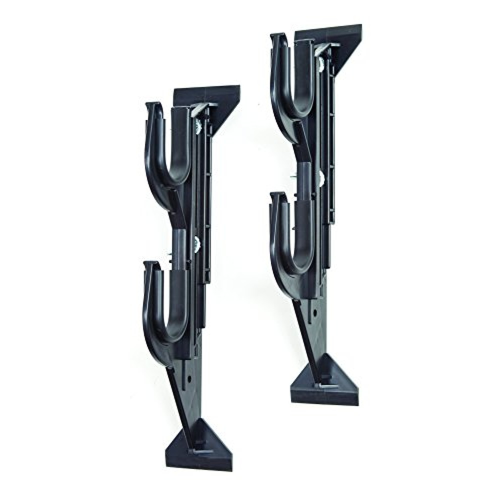 Allen Company Molded Truck Gun Rack for Rear Window - Gun Holder for Two Shotguns, Rifles, Bows, or Tools - Gun and Hunting Accessories for Car or Wall Mount - Adjustable 9.5"-16.5" , Black