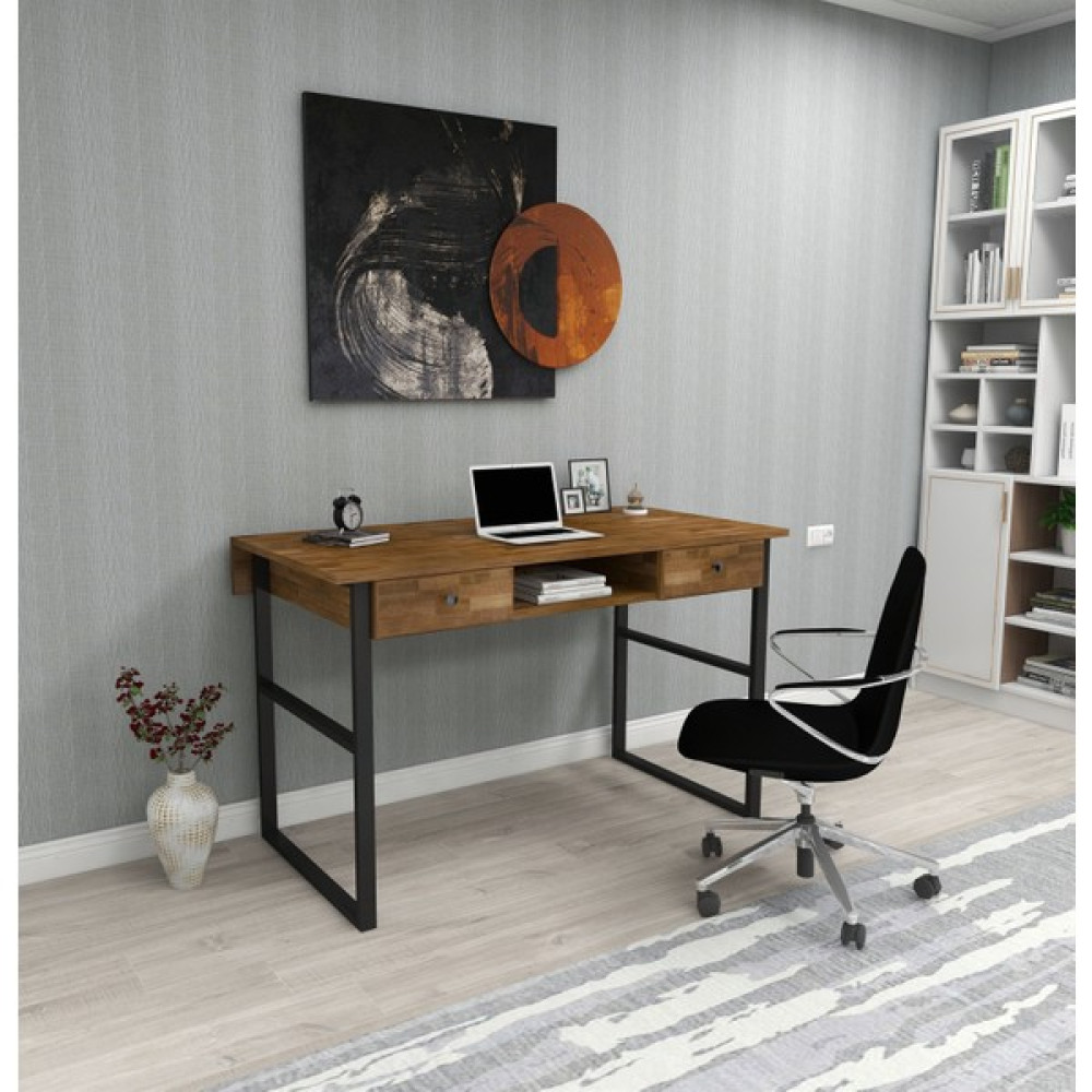 Allen Doğal Ahşap Çalışma Masası Ceviz Renk - Y: 75 cm D: 60 cm G: 120 cm Çalışma Masası Fiyatı