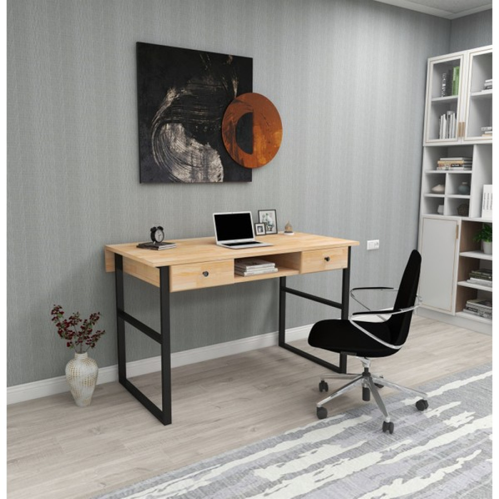 Allen Doğal Ahşap Çalışma Masası Doğal Renk - 120x75 cm Çalışma Masası Fiyatı