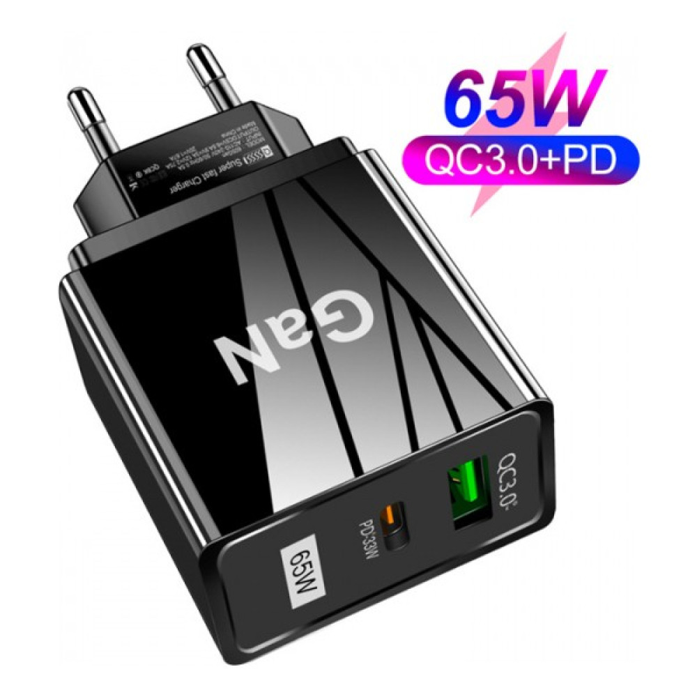 Alleon 65W Gan Type-C + USB Qc3.0 Pd Hızlı Şarj Adaptörü Şarj Başlığı - Beyaz Cep Telefonu Şarj Cihazı Fiyatı