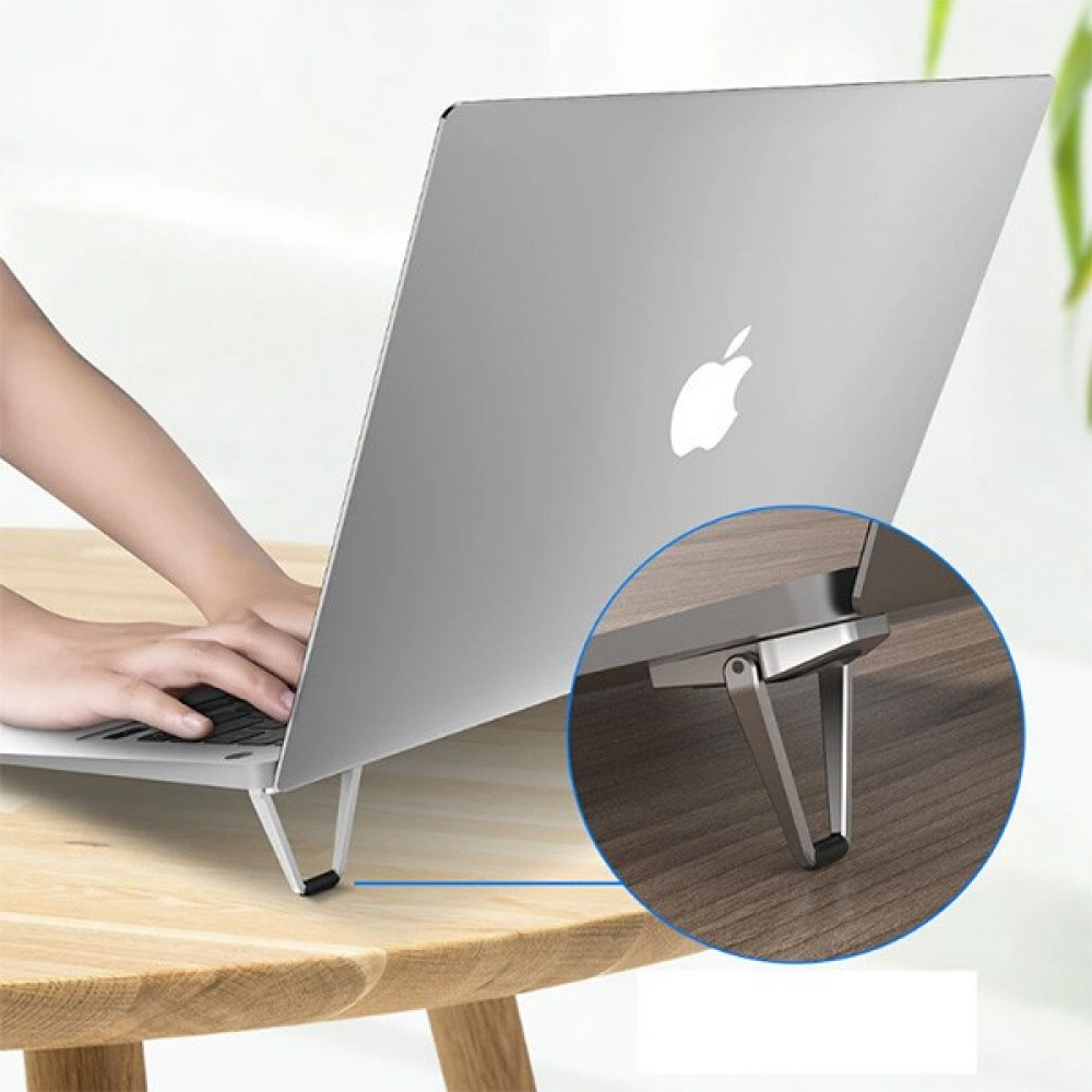 Alleon Ally Metal Mını Laptop-Tablet Masa Üzerı Tutucu Stand - Gri - Siyah Dizüstü Bilgisayar Aksesuarları Fiyatı