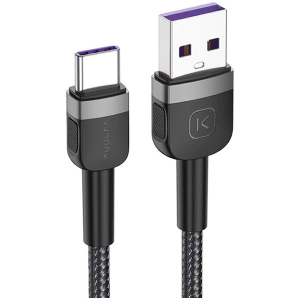 Alleon Kuulaa USB Type-C 3A Hızlı Şarj 0.50CM Kısa USB Şarj Kablosu - Siyah - Gri Cep Telefonu Şarj Cihazı Fiyatı
