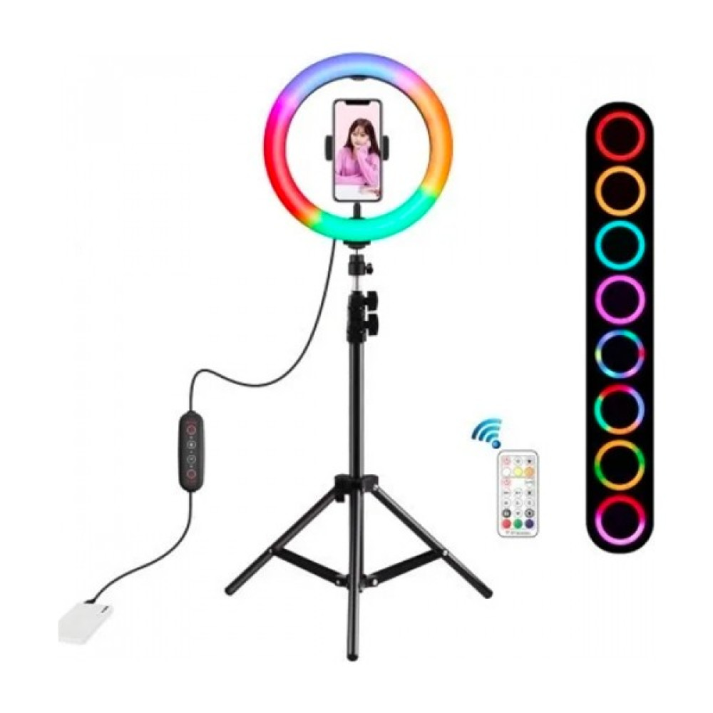 Alleon Puluz 10.2inç Renkli Ring Light ve 110CM Tripod Youtuber Selfie Işık Seti Video Kamera Aksesuarları Fiyatı
