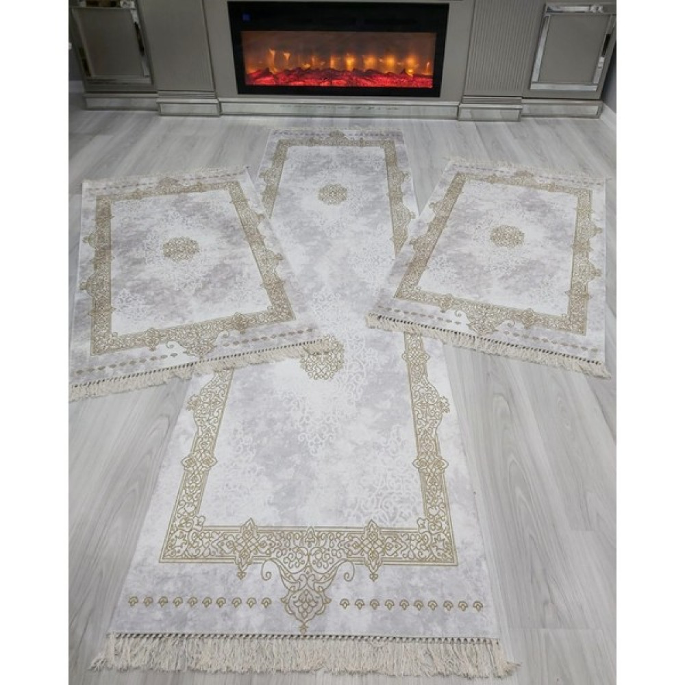Allgelsin Yatak Odası Halısı Seti 3 'lü Yatak Odası Halı Takımı 2 Adet 80X150 1 Adet 80X300 cm Halı Seti  - ​80 x 150 cm Salon Halısı Fiyatı