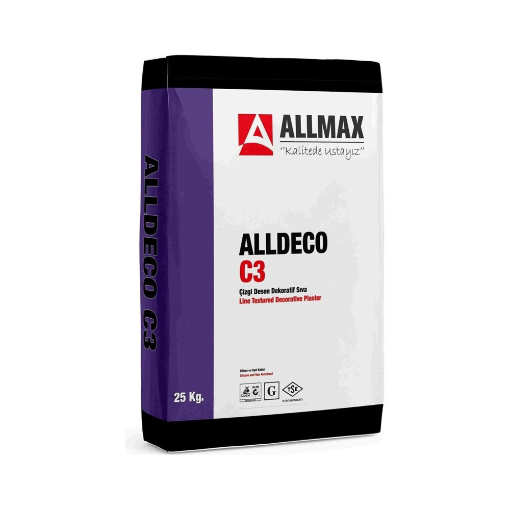 Allmax 25 Kg Alldeco Dekoratif Kalın Sıva (ALLMAX.ALLDECO C3) Oto, Bahçe, Yapı Market Fiyatı