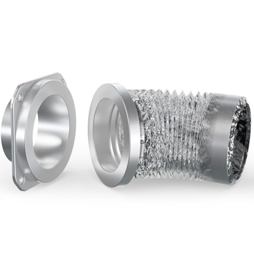 ALLOTTEX Magnetic Dryer Vent Coupling DV180 Airtight Seal Dryer Vent Connector Kit Easy to Clean Quick Connector Including a 2.6ft 4" Duct and two Clamps Tumble Dryers Fiyatı