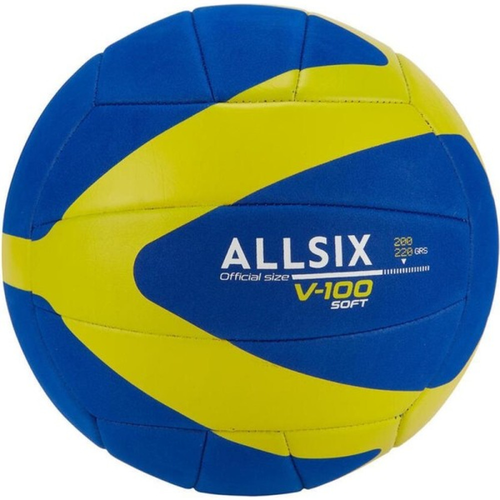 Allsix V100 Soft Sarı-Lacivert Voleybol Topu 200-220GR Yeni Seri Toplar Fiyatı