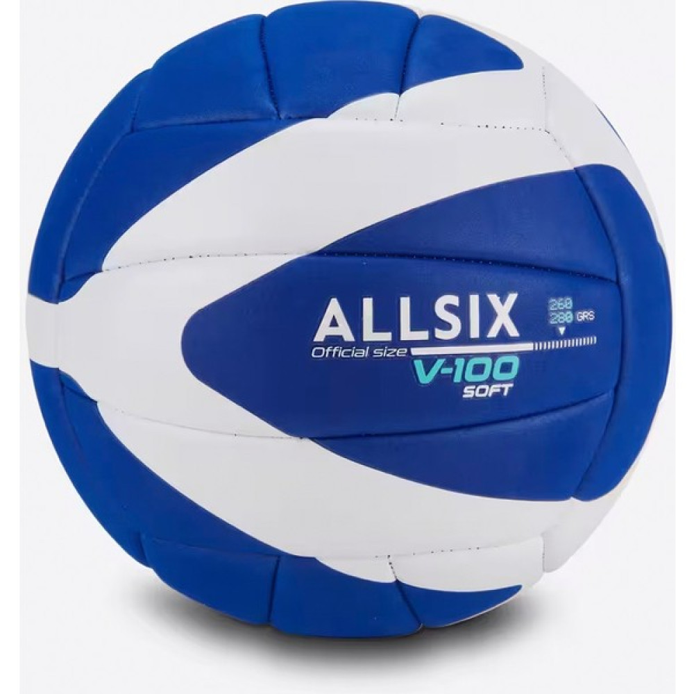 Allsix Voleybol Topu - Mavi / Beyaz - 260/280 G - 15 Yaş ve Üzeri - V100 Soft 260 Toplar Fiyatı