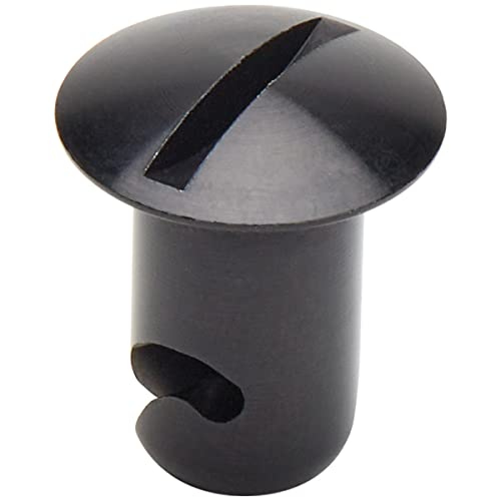 Allstar Performance ALL19277 19277 Quick Turn Fastener - Oval Head - Slotted - 5/16 x 0.500 in Body - Black Anodized Aluminum - Set of 10