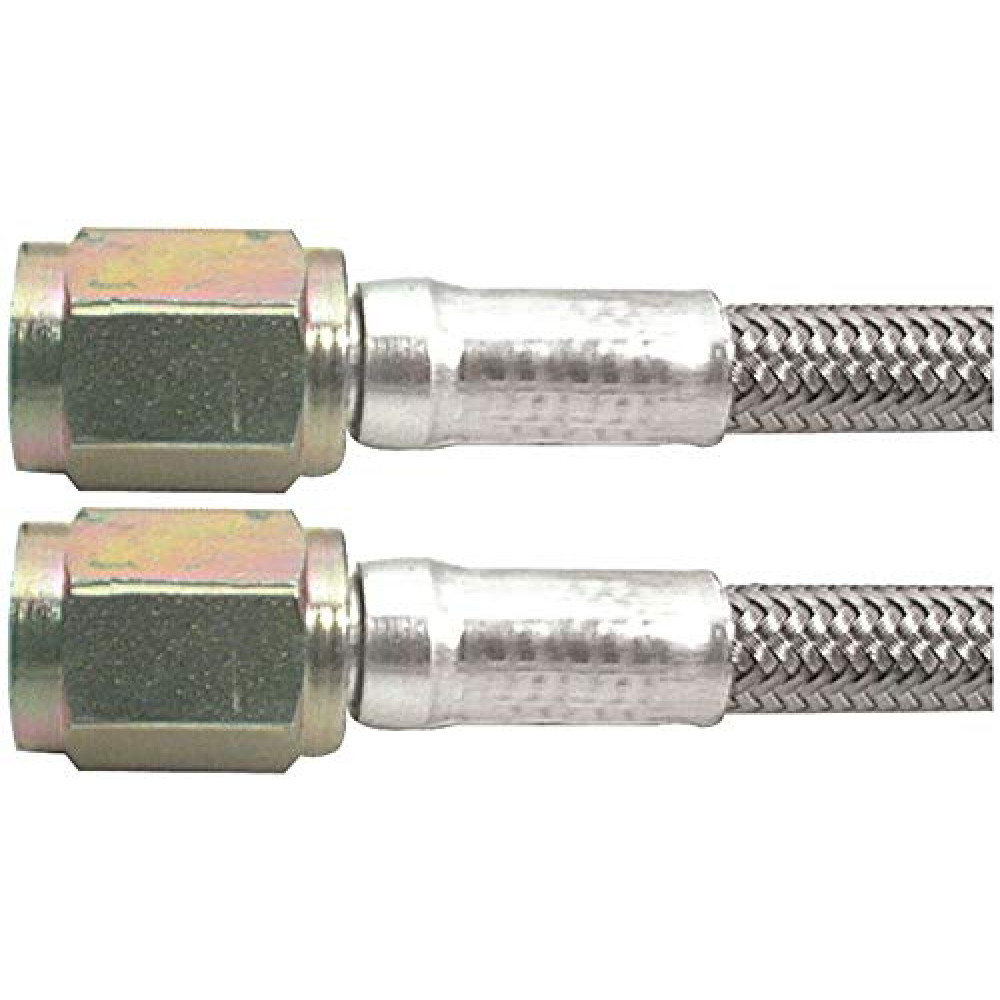 Allstar Performance ALL46300-18#3 Braided Steel Lines With -3 Ends, 18in