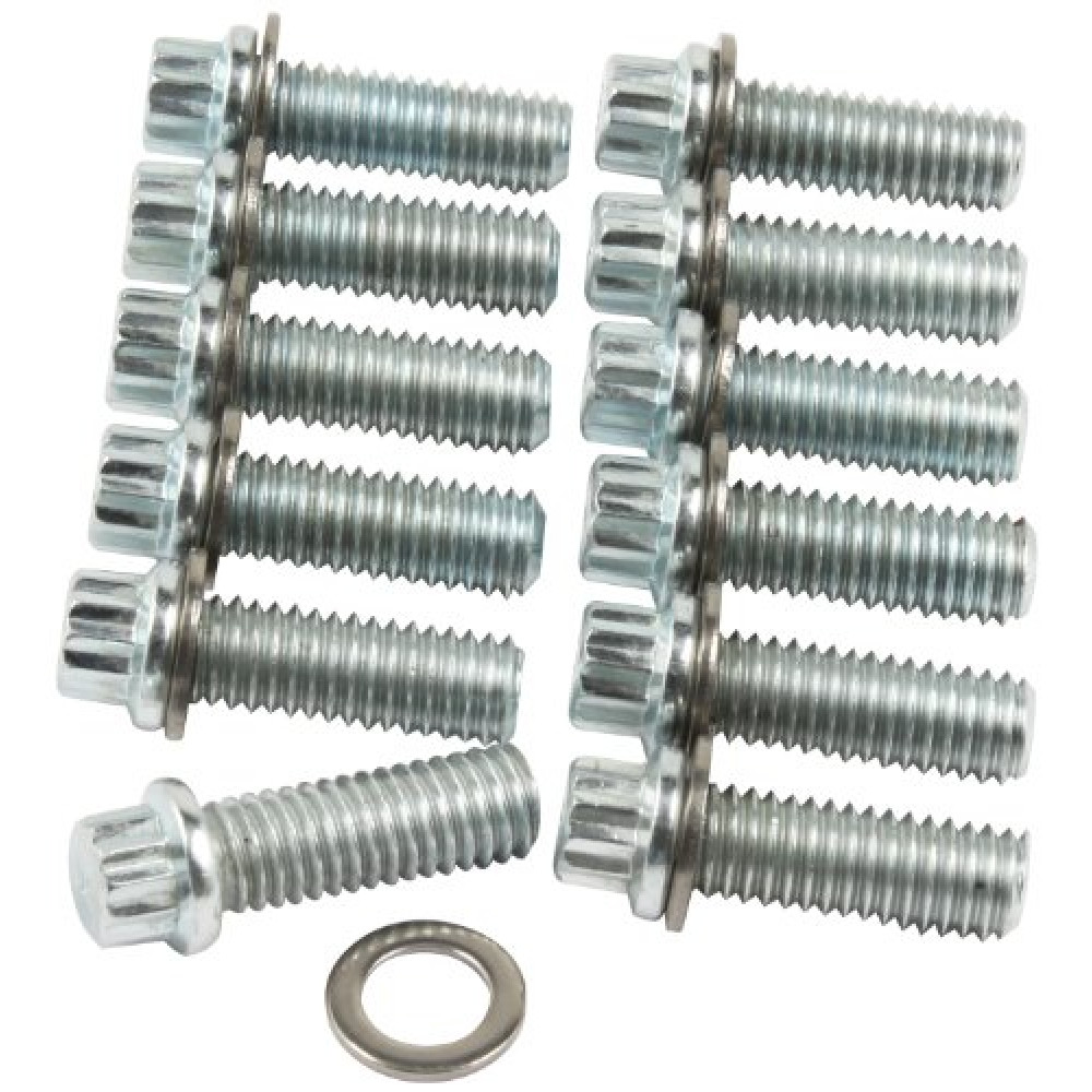 Allstar Performance ALL87010 12-Point Zinc Plated Intake Manifold Bolt Kit Chevy Small Block/Mopar A/B, (Pack of 12)