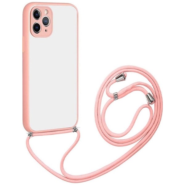 Ally Apple iPhone 11 Pro Max 6.7 Askılı Koruyucu Silikon Kılıf AL-33854 - Pembe Cep Telefonu Kılıfı Fiyatı