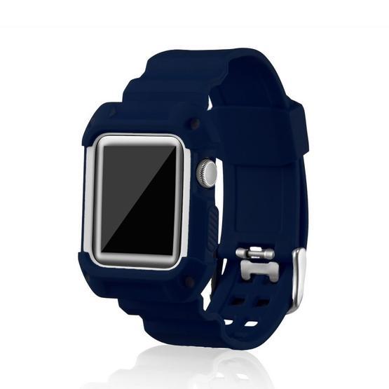 Ally Apple Watch İçin 42 mm C-Armor Korumalı Silikon Kayış