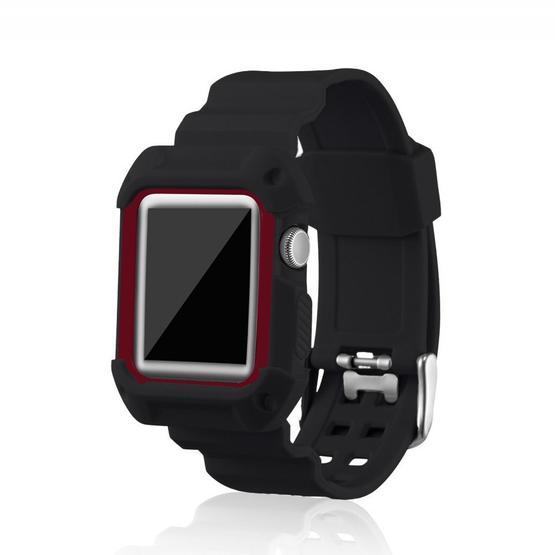 Ally Apple Watch İçin 42 mm C-Armor Korumalı Silikon Kayış