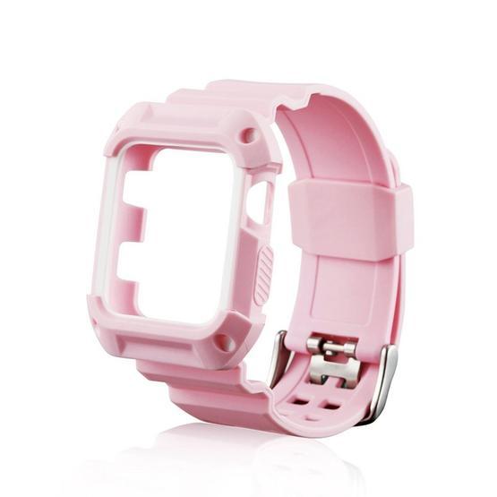 Ally Apple Watch İçin 42 mm C-Armor Korumalı Silikon Kayış