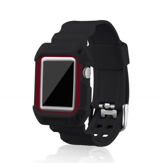 Ally Apple Watch İçin 42 mm C-Armor Korumalı Silikon Kayış